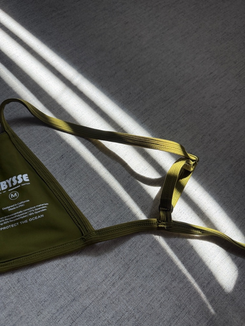Abysse Zamba Palm Green Ribbed Bikini Top - Women's Swim - Picture 4 of 5